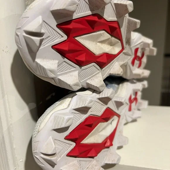 Under Armour Kids' Spotlight Franchise USA Football Cleats 3025856 100 Size 4.5Y - Picture 11 of 11
